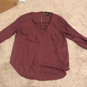Forever 21, deep V long sleeve.